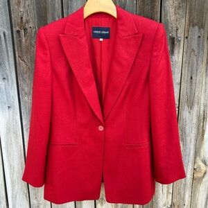 Giorgio Armani Blazer Jacket Wool Blend Red 46